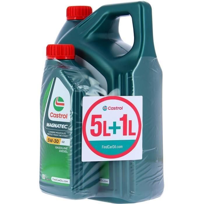 Castrol 057166 - Aceite de Motor Magnatec 5W-30 C2 - Pack 5 Litros + 1 Litro (Total 6L) 4