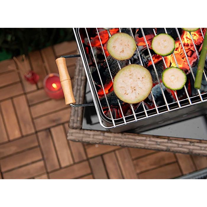 Barbacoa Portátil La Dehesa Negra 22x24.5x44 cm con Asas (4 Unidades) 4 Barbacoa Portátil La Dehesa Negra 22x24.5x44 cm con Asas (4 Unidades) 4