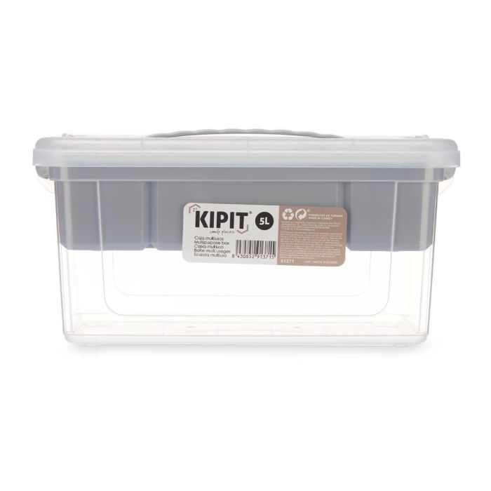 Organizador Plastico 5 L Bandeja Gris Kipit 29X14CM (6 Unidades) 2 Organizador Plastico 5 L Bandeja Gris Kipit 29X14CM (6 Unidades) 2