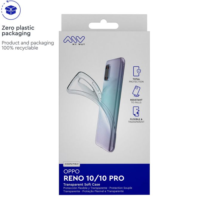myway funda compatible con Oppo Reno 10/10 Pro transparente 1 myway funda compatible con Oppo Reno 10/10 Pro transparente 1