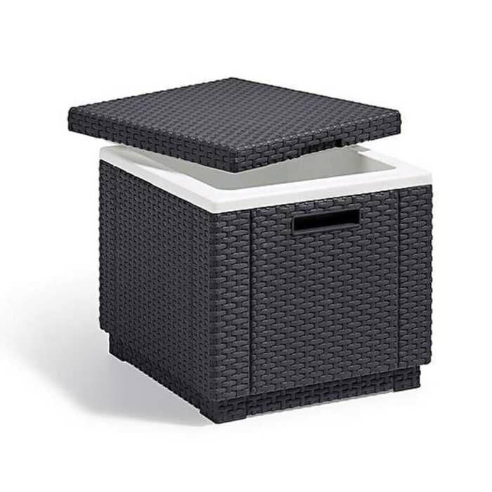 Mesa de centro con aislamiento de resina tejida ALLIBERT - Gris Mesa de centro con aislamiento de resina tejida ALLIBERT - Gris