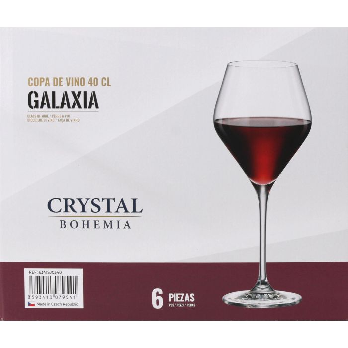 Bohemia Set de 6 Copas de Vino de 400 cc - Colección Galaxia (4 Cajas) 5