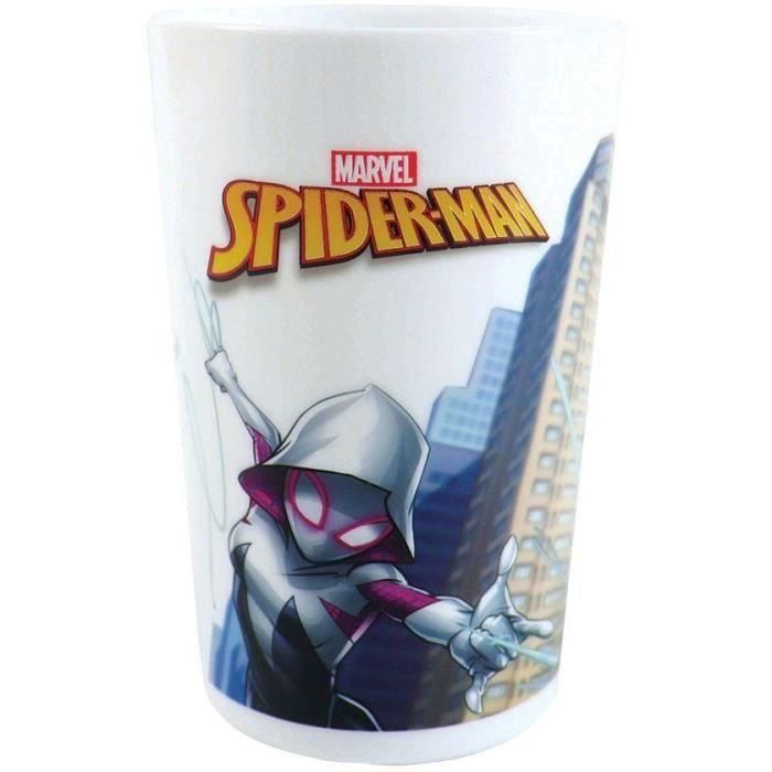 Vajilla - FUN HOUSE - SPIDERMAN - Vaso, plato Ø22 cm y Ø16 cm, cubiertos, botella de agua y caja de aperitivos 5