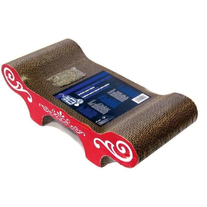 Catit Poste Rascador para Gatos de Cartón Ondulado con Hierba Gatera, 50x22x14 cm, Rojo - Superficie Corrugada que Protege Muebles 2 Catit Poste Rascador para Gatos de Cartón Ondulado con Hierba Gatera, 50x22x14 cm, Rojo - Superficie Corrugada que Protege Muebles 2