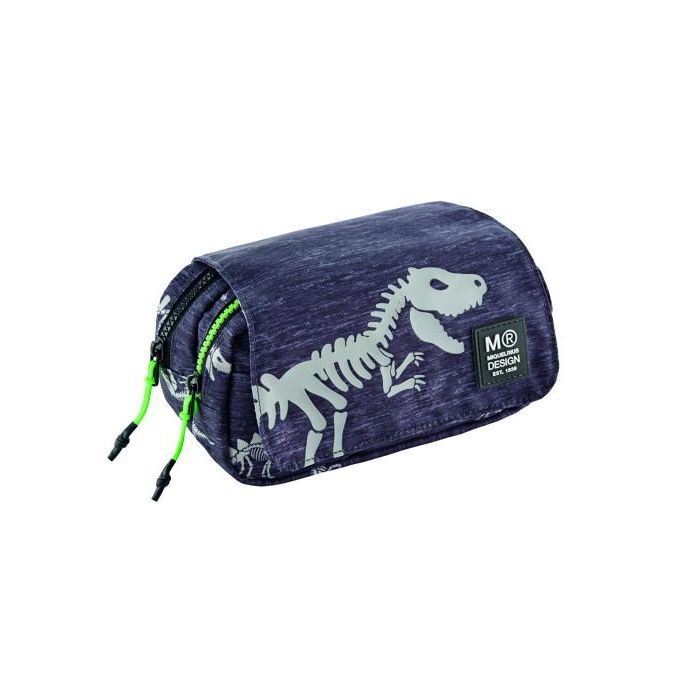 Miquelrius Portatodo Doble Tapa Reciclado T-Rex MR19280 Estuche Escolar RPET Resistente