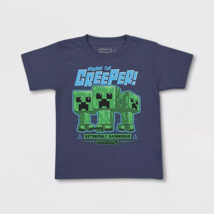 Funko Pop & Tee Minecraft Charged Creeper - Edición Limitada con Camiseta Beware the Creeper 1