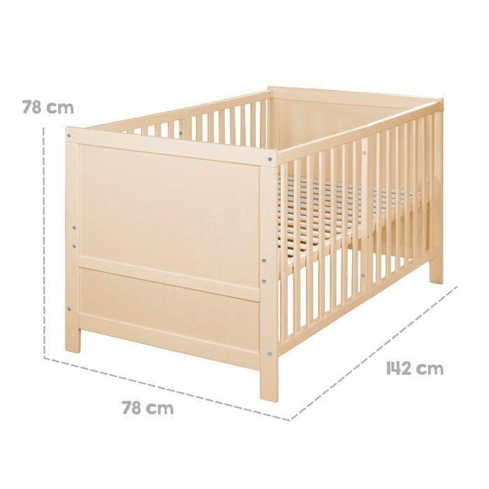 Roba AAAJD44169 Cuna convertible para bebé de 70 x 140 cm de Madera natural EASY SLEEP 4