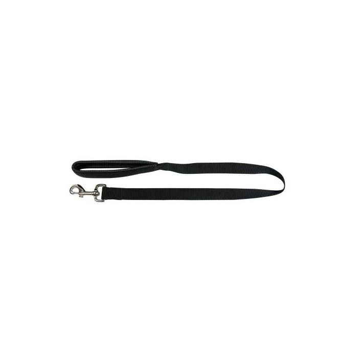 Nayeco Correa Confort para Perro de Nylon y Neopreno, Resistente, con Mosquetón Rápido, Color Negro, 80 cm x 2 cm