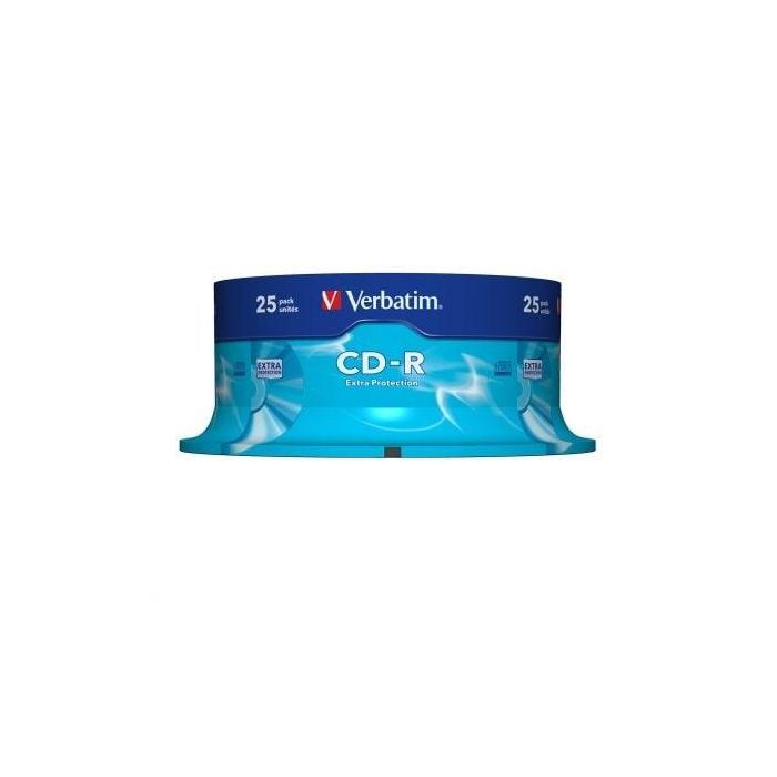 Cd-R Verbatim Capacidad 700Mb Velocidad 52X 80 Min Tarrina De 25 Unidades Cd-R Verbatim Capacidad 700Mb Velocidad 52X 80 Min Tarrina De 25 Unidades