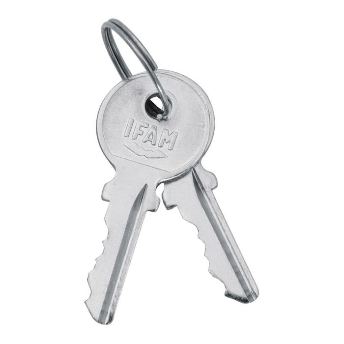 Ifam Cerradura 111 a Níquel Acero Niquelado Lengüeta Recta 34mm con 2 Llaves 2
