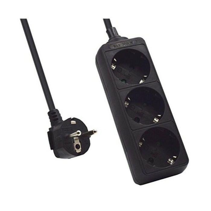Regleta Enchufes 3 Tomas sin Interruptor Ewent EW395 3680W 1 Regleta Enchufes 3 Tomas sin Interruptor Ewent EW395 3680W 1