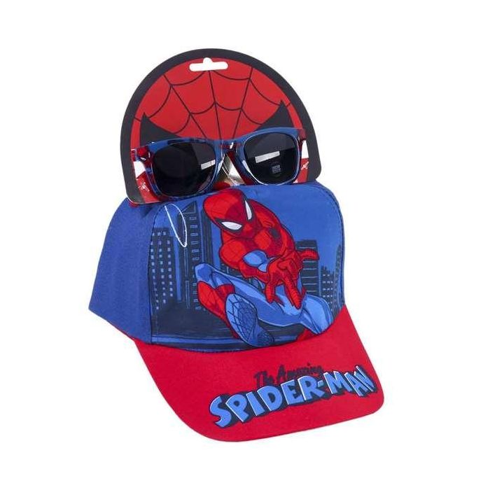 Cerdá Gorra y Gafas de Sol Spiderman para Niños, Color Azul, Edad 3-8 Años