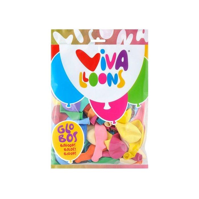 Globo Vivalloons Colores Pastel Bolsa De 100