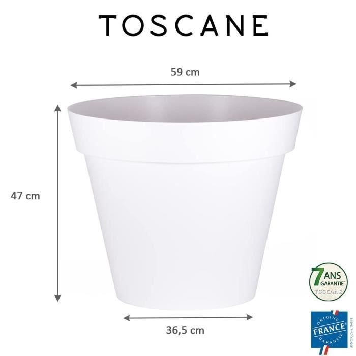 EDA Maceta toscana redonda - Ø 60 x H 47 cm - 76 L - Blanco 1 EDA Maceta toscana redonda - Ø 60 x H 47 cm - 76 L - Blanco 1