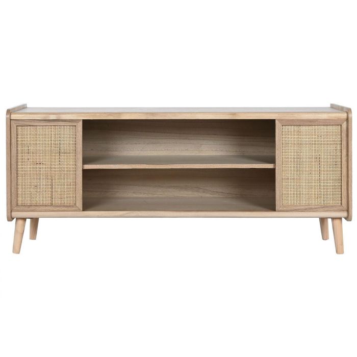 Mueble de TV Home ESPRIT Natural Ratán Madera de Paulonia 120 x 35 x 54 cm 1 Mueble de TV Home ESPRIT Natural Ratán Madera de Paulonia 120 x 35 x 54 cm 1