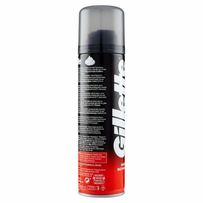Espuma de Afeitar Gillette GSFR 200 ml 7 Espuma de Afeitar Gillette GSFR 200 ml 7