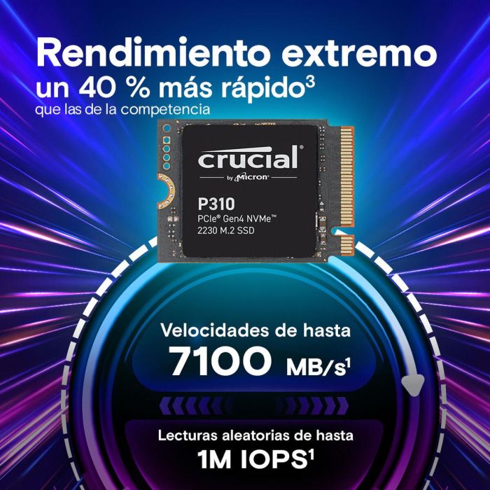 Crucial P310 1TB PCIe Gen4 NVMe 2230 M.2 SSD para Gaming y Portátiles 15