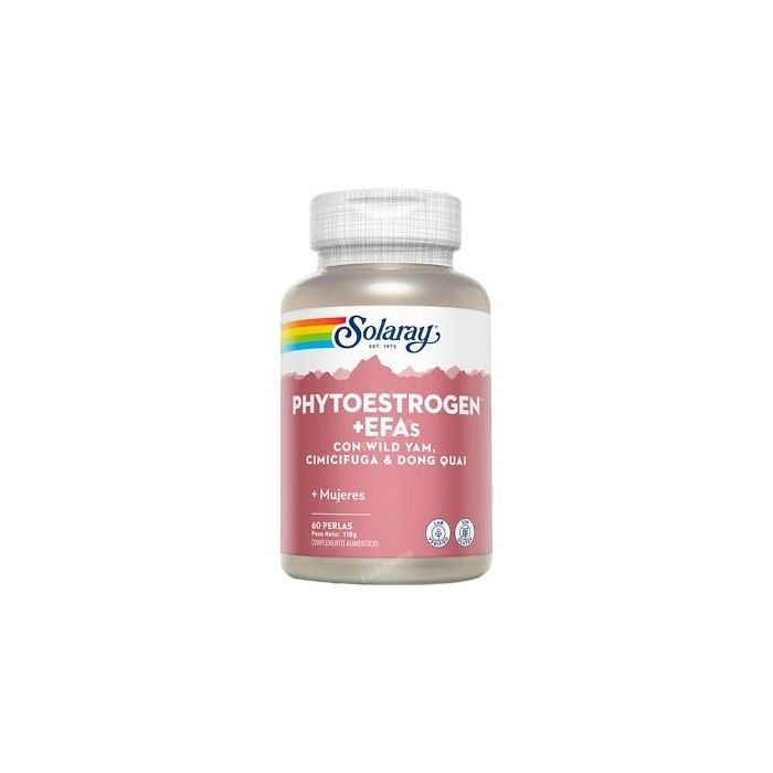 SOLARAY Phytoestrogen Plus 60 cápsulas: Borraja, Onagra, Lino, Wild Yam y Soja