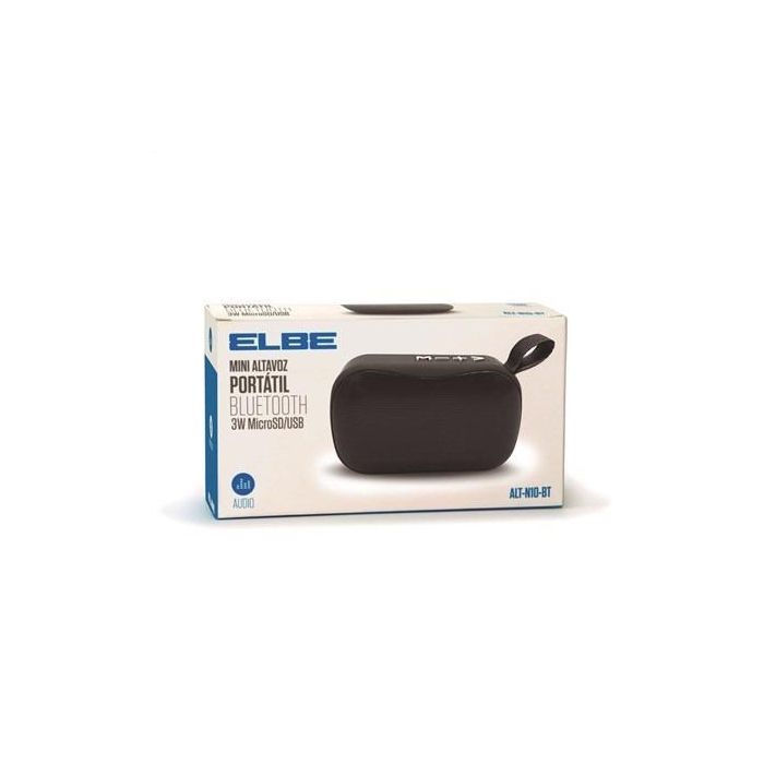 Altavoz Bluetooth Mini Negro 3W Radio ELBE ALT-N10-BT 6