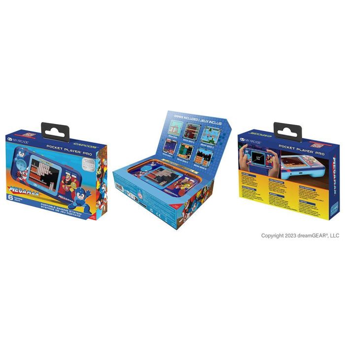 My Arcade Pocket Player PRO Megaman Juego Retrogaming JUS1696639164159 Pantalla 7 cm 6 Juegos Mega Man Incluidos