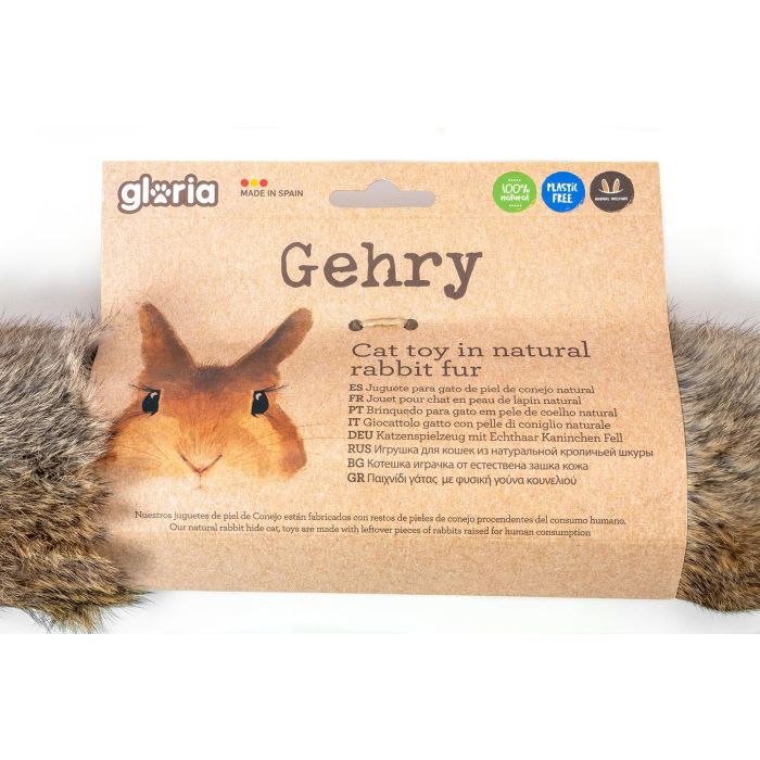 Gloria Cojín Grande Gehry para Gato Piel de Conejo 100% Natural Fabricado en España 40x11 cm 6