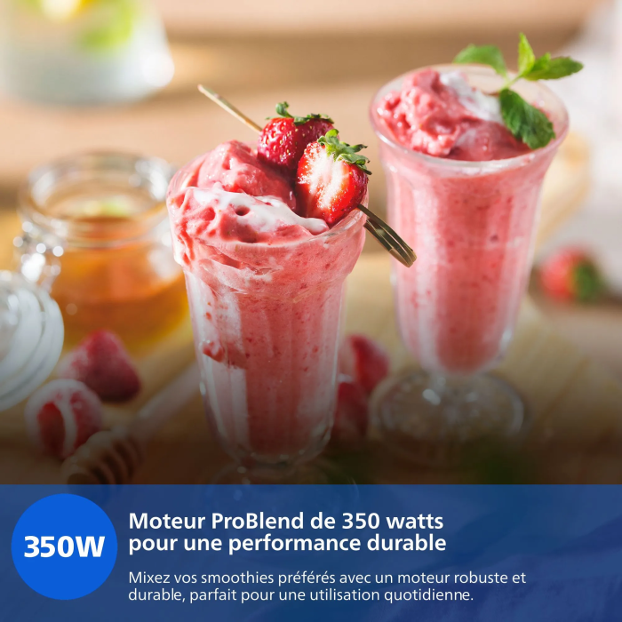 Philips Licuadora HR2670/00, 350 W, 0,8 L, Negra 2