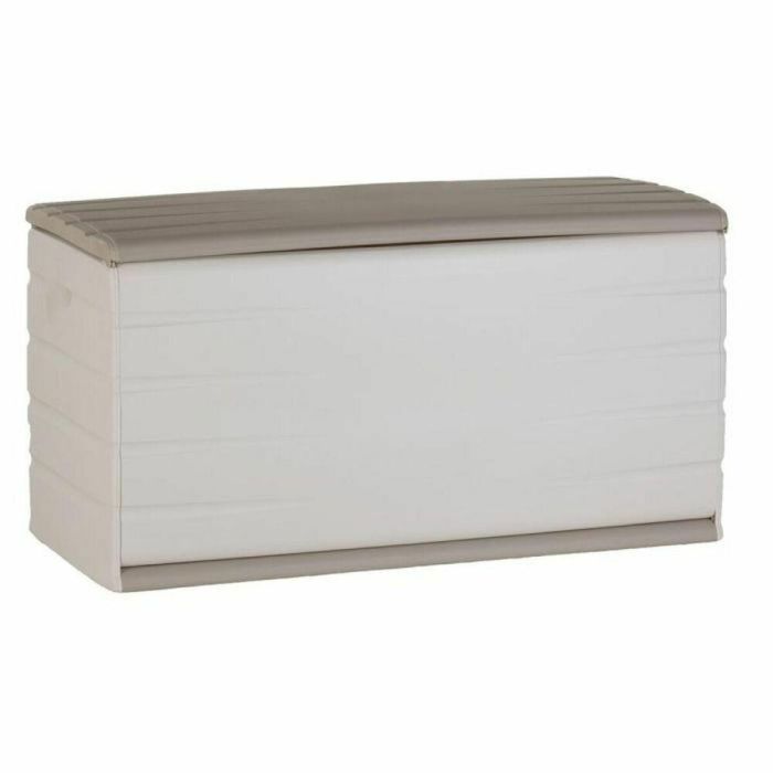 Plastiken Arcón Multiusos 350L con Ruedas y Cerradura para Exterior/Interior - Beige