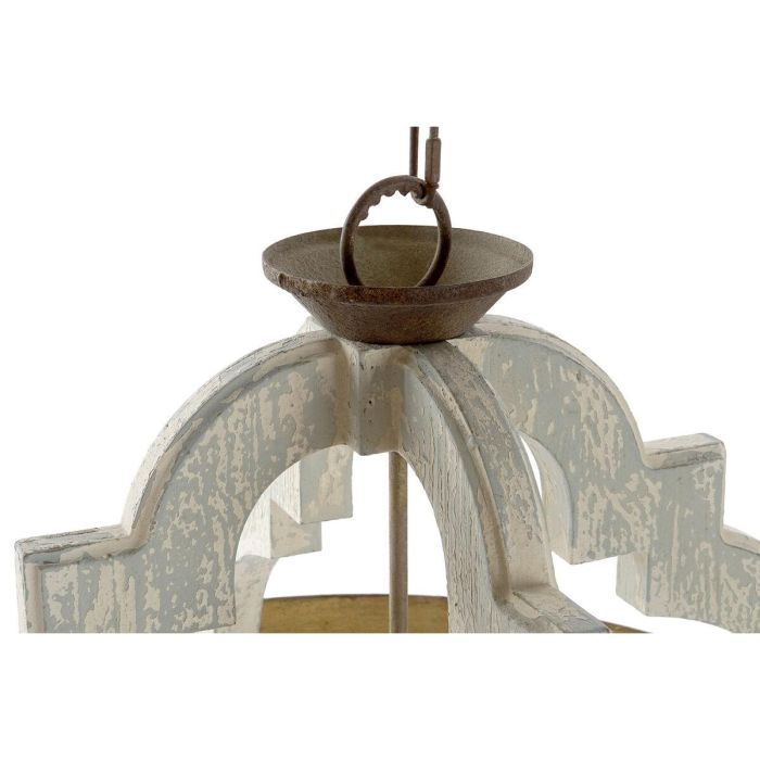 Lámpara de Techo Home ESPRIT Blanco Bronce Hierro Abeto 40 W 63 x 63 x 74 cm 4 Lámpara de Techo Home ESPRIT Blanco Bronce Hierro Abeto 40 W 63 x 63 x 74 cm 4