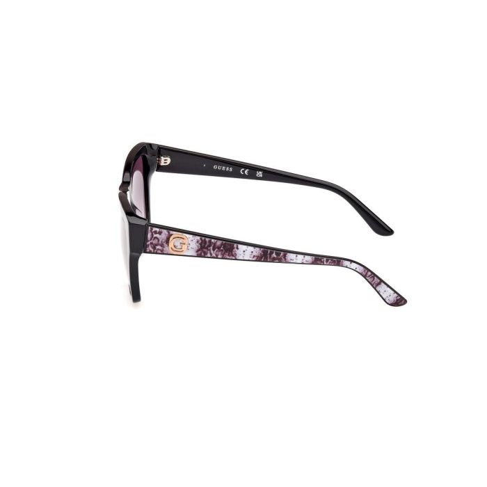Guess GU00113 01B Gafas de Sol Cuadradas para Mujer Montura de Plástico Negra Brillante Cristal Gris Humo Degradado 55mm 4