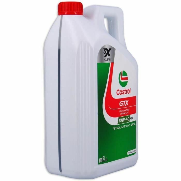 Aceite de motor Castrol GTX Gasolina Diesel 10W40 5 L 2 Aceite de motor Castrol GTX Gasolina Diesel 10W40 5 L 2
