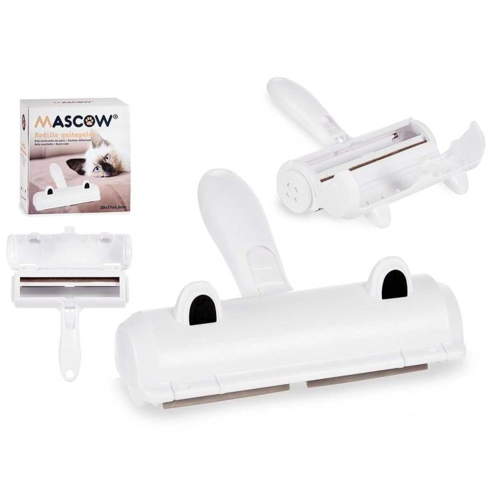 Mascow Rodillo Quitapelos Para Mascotas 19.5x8x21 cm Plástico ABS Blanco (Set de 12) 0 Mascow Rodillo Quitapelos Para Mascotas 19.5x8x21 cm Plástico ABS Blanco (Set de 12) 0