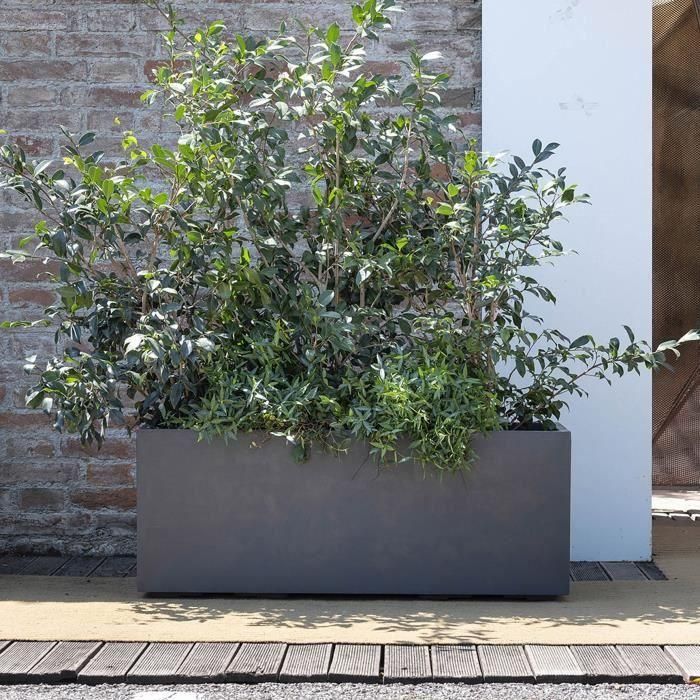 Jardinera Muret - DEROMA - Millennium R - Antracita - Con reserva de agua - Ruedas - 99 cm 2 Jardinera Muret - DEROMA - Millennium R - Antracita - Con reserva de agua - Ruedas - 99 cm 2