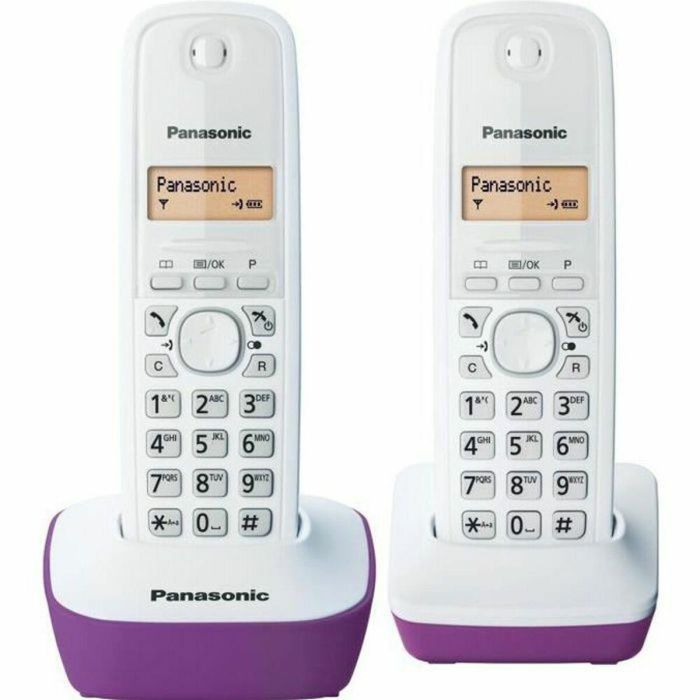 Teléfono Panasonic KX-TG1612FRF Duo sin archivo sin contestador blanco púrpura