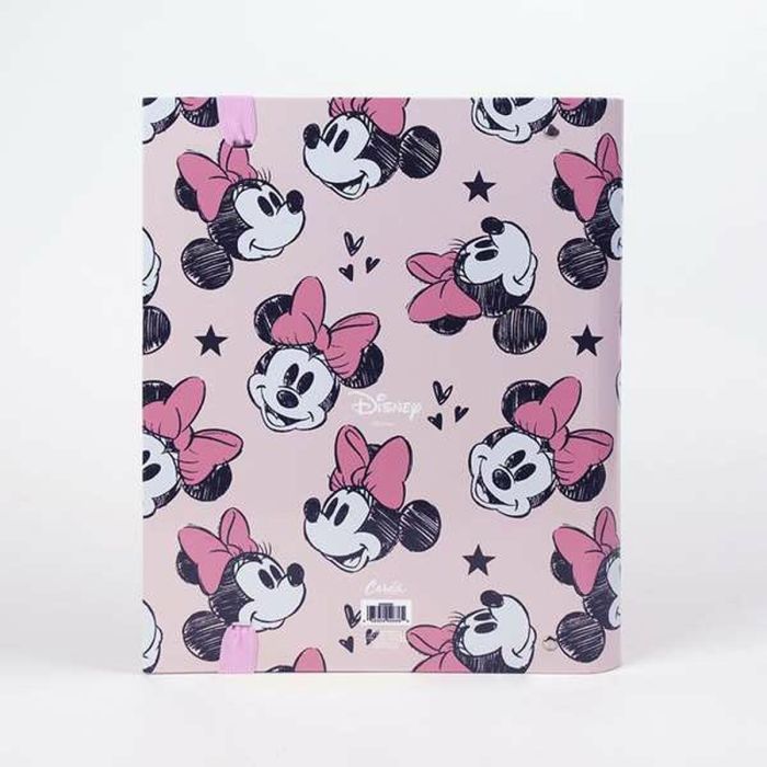 Carpeta de anillas Minnie Mouse Blanco Multicolor A4 1