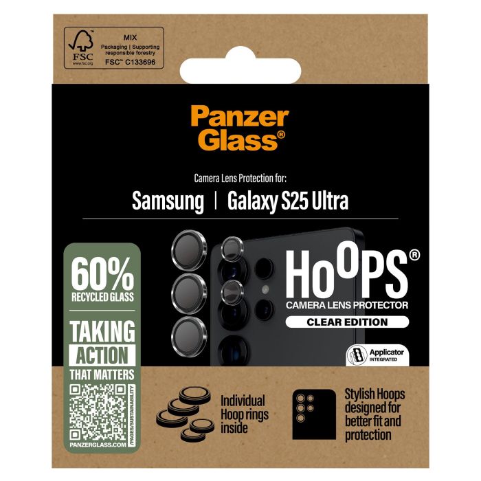 PanzerGlass Protector de Lente Hoops Clear para Samsung Galaxy S25 Ultra PanzerGlass Protector de Lente Hoops Clear para Samsung Galaxy S25 Ultra