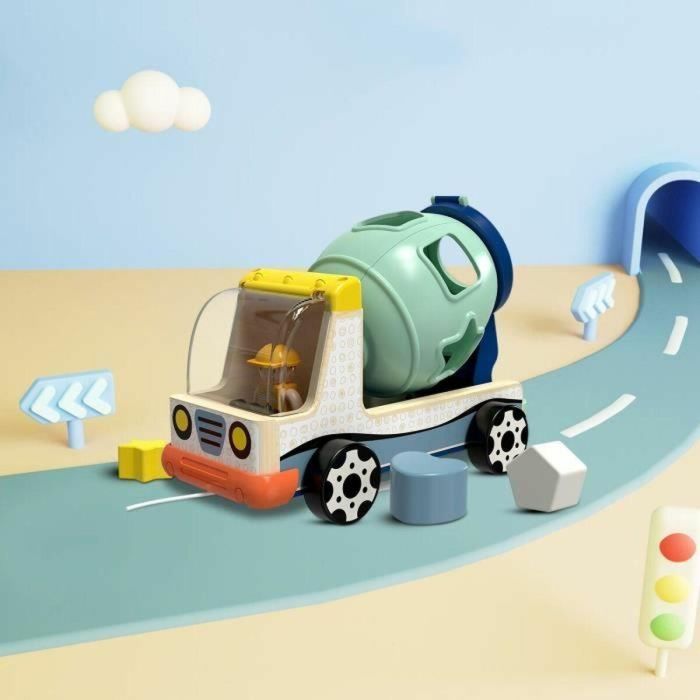 TOP BRIGHT TOP4260771791033 Vehículo de Construcción Clasificador de Formas y Colores con Tambor Mezclador de Hormigón 360º