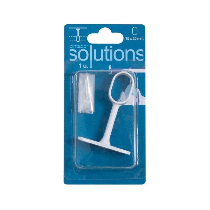 Cintacor Soporte Armario Central Ovalado Blanco para Barra 15x25mm (1 ud) 2