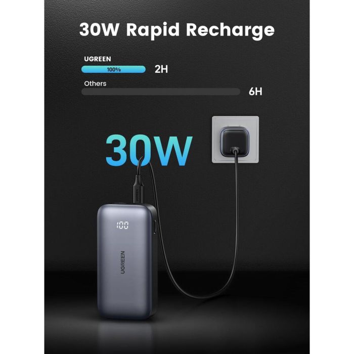 Powerbank Ugreen 25185 Gris 10000 mAh 5 Powerbank Ugreen 25185 Gris 10000 mAh 5