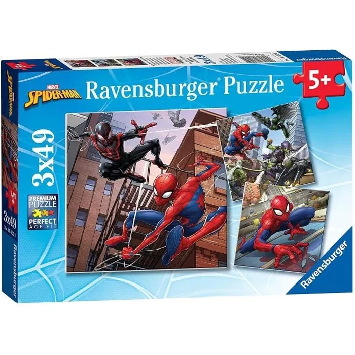 Ravensburger Puzzle Spiderman 3x49 Piezas Niños Edad Recomendada 5+ 0 Ravensburger Puzzle Spiderman 3x49 Piezas Niños Edad Recomendada 5+ 0