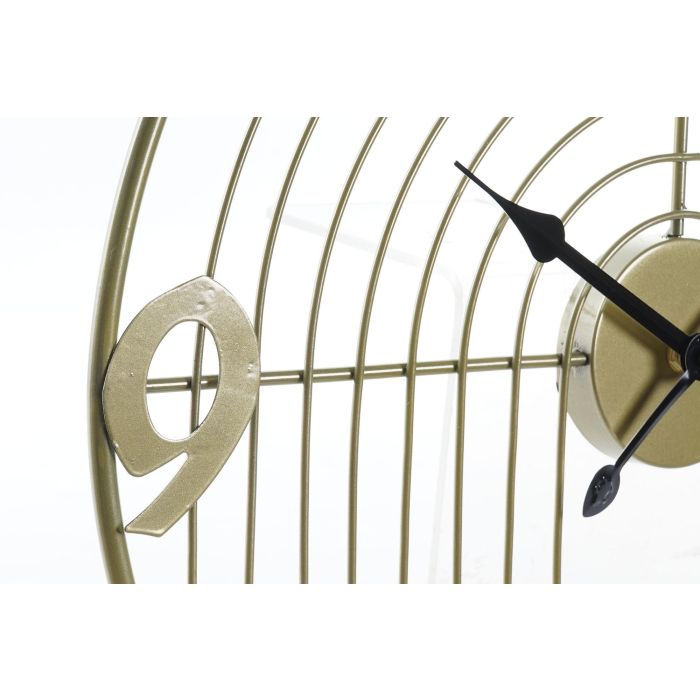 DKD Home Decor Reloj de Pared Decorativo Moderno Negro y Dorado de Metal de 45x45 cm para el Hogar - Pack de 2 Unidades 1 DKD Home Decor Reloj de Pared Decorativo Moderno Negro y Dorado de Metal de 45x45 cm para el Hogar - Pack de 2 Unidades 1