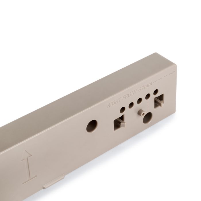 Emuca Juego de distanciadores laterales para bastidor Hack, Plástico color gris piedra, Plástico, 3 Emuca Juego de distanciadores laterales para bastidor Hack, Plástico color gris piedra, Plástico, 3