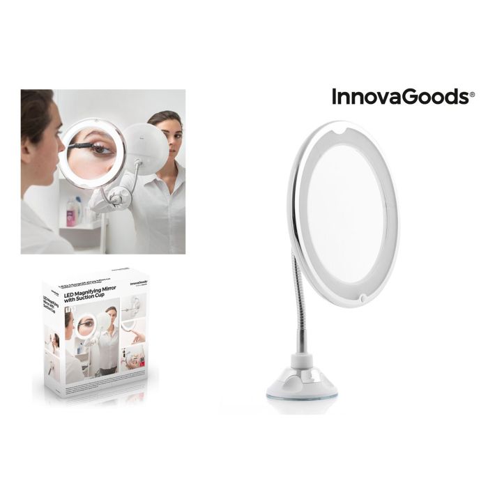 Espejo de Aumento LED con Brazo Flexible y Ventosa Mizoom InnovaGoods 0 Espejo de Aumento LED con Brazo Flexible y Ventosa Mizoom InnovaGoods 0