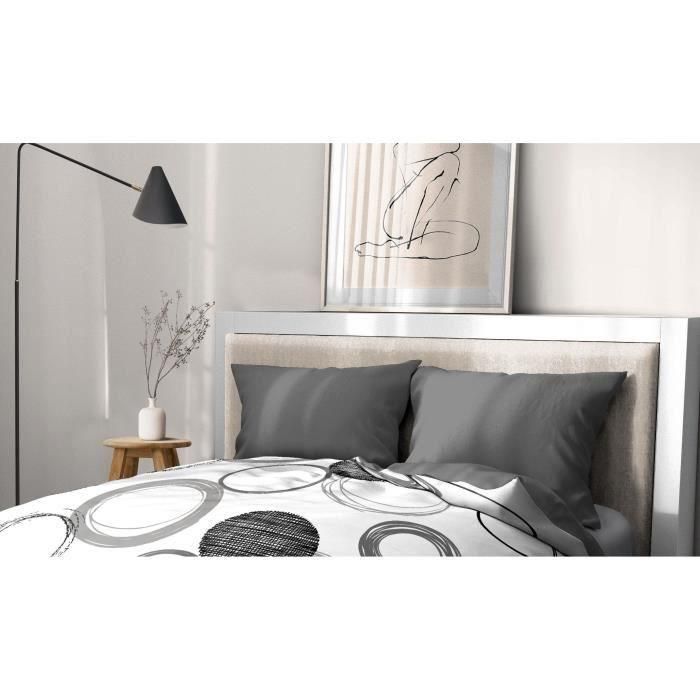 Juego de 2 fundas de almohada - HOME LINGE PASSION - 50 x 70 cm - Gris antracita 1 Juego de 2 fundas de almohada - HOME LINGE PASSION - 50 x 70 cm - Gris antracita 1