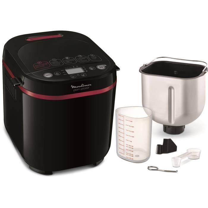 MOULINEX - Pleasure bread 1kg-bread machine 17 programas, color negro y morado - OW220830