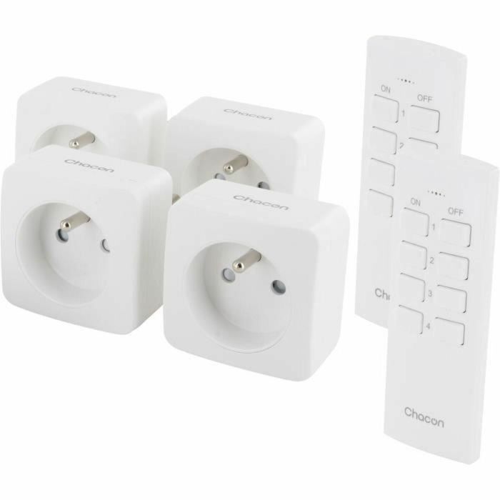 Chacon CHA5411478546764 Kit 4 Mini Enchufes On/Off y 2 Mandos a Distancia para Control Remoto 0 Chacon CHA5411478546764 Kit 4 Mini Enchufes On/Off y 2 Mandos a Distancia para Control Remoto 0