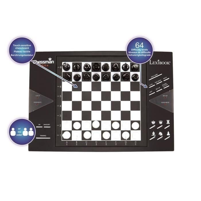 Lexibook Ajedrez Electrónico Chessman Elite 4 estilos de juego diferentes, con sonidos y luces, 40.5x35x8 cm, para +7 años 4 Lexibook Ajedrez Electrónico Chessman Elite 4 estilos de juego diferentes, con sonidos y luces, 40.5x35x8 cm, para +7 años 4