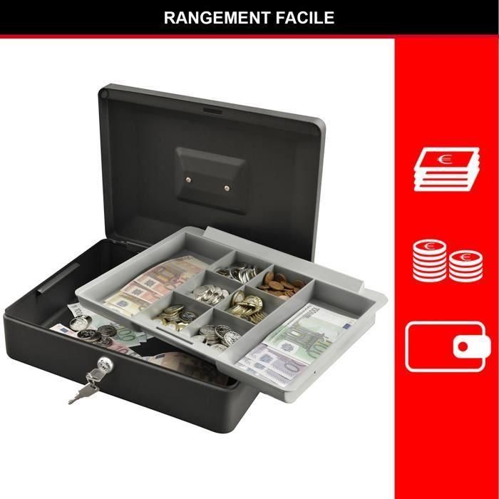 Master Lock Caja de monedas Formato M con 8 compartimentos, cerradura de llave, bandeja extraíble de acero, color negro 2 Master Lock Caja de monedas Formato M con 8 compartimentos, cerradura de llave, bandeja extraíble de acero, color negro 2