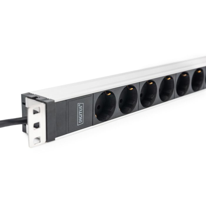 Steckdosenleiste Aluminium PDU 1U DIGITUS 16A 230VAC 50/60Hz 8x Schutzkontakt 3 Steckdosenleiste Aluminium PDU 1U DIGITUS 16A 230VAC 50/60Hz 8x Schutzkontakt 3