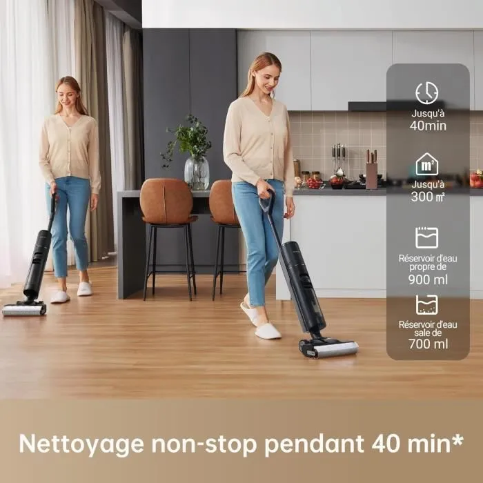 Dreame Aspirador de Agua y Polvo H13 Pro - Secado con Aire Caliente 30 Min - Autolimpieza Doble Rotación - 18 kPa 4 Dreame Aspirador de Agua y Polvo H13 Pro - Secado con Aire Caliente 30 Min - Autolimpieza Doble Rotación - 18 kPa 4