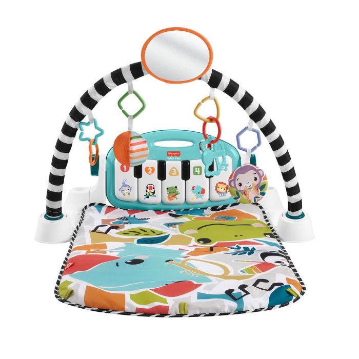 Alfombra manta actividades fisher-price kick & play con piano, luces y sonidos 2